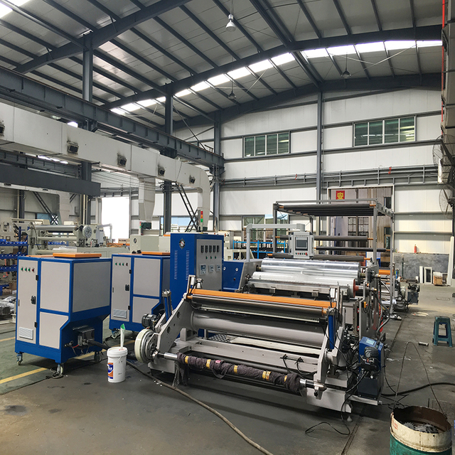 Large - width coating machine for automobile floor leather